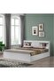 Supreme 200X200 Super King Bed-White L222.5xW218xH100cm