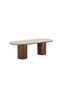 Austria 1 + 8 Seater Dining Set - Natural Walnut/Beige - 5