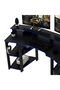 Atlaz Large Gaming Desk - Blue/Black L186.6xW70xH89.5cm - 4