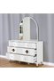 New Aloha Dresser with Mirror - White/Golden - Stylish Bedroom Storage - 2-Year Warranty - 4