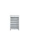 Pluto 2-Door Shoe Cabinet in Super White Stylish Storage for 19 Pairs, Engineered Wood, 80x40x120cm - 3