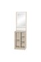 Kinder 1-Door Open Shelf Tall Dresser with Mirror - White/Sonoma Oak, 2-Year Warranty, 50x40x171.5cm - 3