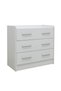 Supreme 3-Drawer Young Dresser - White - Engineered Wood - 2-Year Warranty - Kids Furniture - 4