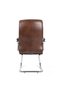 Harland Visitor Back Office Chair - Dark Brown Faux Leather, Metal Frame, 1-Seater, Stylish Design - 6