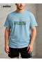 Orki Beach Men's Summer Light Blue T-Shirt & Black Shorts Set - 4