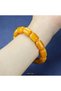 Li-Shuke Ziquexsite Unisex Bohemian Amber Barrel Beads Bracelet - Vibrant Yellow and Orange - 5