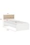 Aurora 90X190 Single Bed - White / Natural Oak L196.9xW96xH90cm - 3