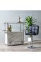 Rhoda Bar Stool - Black PU Leather & Steel, Adjustable Height, Rotating Footrest, 2-Year Warranty