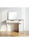 Kinder Vanity Dresser with Mirror, 1-Door & 3-Drawer White/Sonoma Oak, 2-Year , 110x128cm