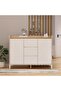 Estonia Multipurpose Cabinet 2 Doors And 3 Drawers White/Oak With 2-Year