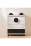 Panda 4-Drawer Dresser in White & Black - Stylish Kids Furniture, Engineered Wood, 2-Year Warranty - 2