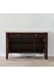 Brody Marble Dining Server - Elegant Beige & Dark Walnut Cabinet for Dining Room Storage - 5