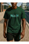 Orki Beach Men's Summer Forest Green T-Shirt & Black Shorts Set