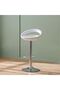 Lewis Bar Stool - White Polypropylene & Metal Frame, Adjustable Height, Swivel Seat, 2-Year