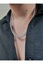 Men's Silver Stainless Steel Necklace Does Not Lose Color, Does Not Fade, Unisex, Does Not Fade, Can Be Combined - 2