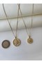Steel Sun Detailed Zircon Stone Women's Necklace - 3