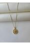 Steel Sun Detailed Zircon Stone Women's Necklace - 2
