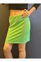 Green Lycra Women's Mini Skirt - 4