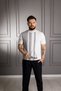Interview 0 Collar Rayon Thin Knitwear Gray White T-Shirt - 3