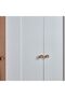 Ren 3 Door Wardrobe - Natural Walnut/White L148xW55xH220cm - 3