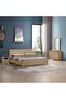 Athens 5 Door Wardrobe with Drawers & Mirror - Light Oak L194xW55xH213cm - 8
