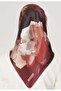 Silk Scarf Nostalgia - 8534-35 Burgundy Twill - 4