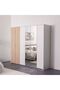 Frazer 6 Door Wardrobe w/ 2 inner drawers - White/Natural oak L243.7xW60xH220cm