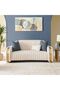 Natsuda 2 Seater Fabric Sofa - Beige/Gold L182xW119xH85cm