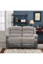 Greensboro 2 Seater Fabric Manual Motion Recliner - Dark Grey L153xW90xH101cm