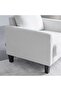 Gamorah 1 Seater Fabric Sofa - Cream L88xW85xH94cm - 3