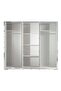 Ezekiel 6 Door Wardrobe-White / Silver L244.5xW61.5xH200cm - 5