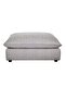 Napoleon 1-Seater Ottoman Fabric Modular Sofa - Grey, Solid Wood, 2-Year Warranty, 109x109x47cm