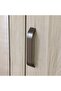 Olivos 3 Door Wardrobe with Mirror - Ash Grey/Oak L124xW56xH204cm - 7