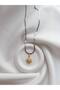 Steel Italian Crushed Chain Pole Star Stone Detailed Necklace - 2