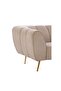 Milner 3 Seater Fabric Sofa - Muted Beige L218xW84xH75cm - 5
