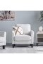 Gamorah 1 Seater Fabric Sofa - Cream L88xW85xH94cm - 4