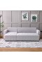 Alcantara 4 Seater Reversible Corner Fabric Sofa Bed with Storage - Grey/Dark Grey L254xW241xH92cm - 3