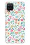 Galaxy A22 - M22 - M32 Compatible Decorative Flowers Transparent Silicone Case