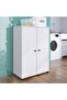 Grovil Laundry Cabinet - White L67.5xW35xH97cm - 4