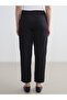 Carrot Cut Women's Trousers with Elastic Waist - 4