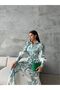 Atlas Thick Non-Show Fabric Dress (Belt Included)-Green-4220 - 2