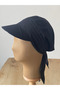 Safari Women's Hat, Hat with Tied Scarf, Beach Hat, Brimmed Bandana Hat - 2