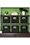 80-1 Foldable Fabric Storage Bins | Set of 6 Cubby Cubes With Handles | Black - 2
