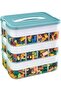3-Layer Toy Organizer with Compartments – Stackable Yellow Bin for Building Blocks & Toys