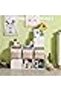 3-Pack Collapsible Fabric Storage Baskets with Handles – White & Khaki for Shelves & Closet - 2