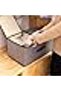 2-Pack Collapsible Storage Boxes with Lids – Durable & Stylish Bins for Home and Office (Grey) - 4