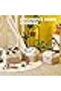 3-Pack Collapsible Fabric Storage Baskets with Handles – White & Khaki for Shelves & Closet - 3