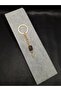 Gold Color Stone S Letter Tiger Eye Keychain Charm - 2