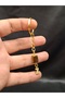 Gold Color Stone Z Letter Tiger Eye Keychain Charm - 3