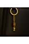 Gold Color Stone Z Letter Tiger Eye Keychain Charm